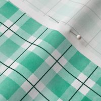 Bigger Scale Watercolor Gingham Plaid Checker - Spearmint Green