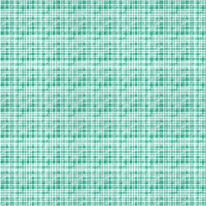 Smaller Scale Watercolor Gingham Plaid Checker - Spearmint Green