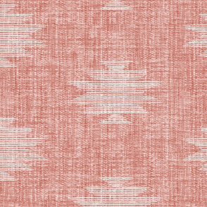 Large Woven Kilim - coral - large scale textured southwest