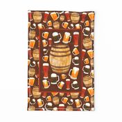 Large 27x18 Fat Quarter Panel for Tea Towel or Wall Art Hanging Beer Home Brew