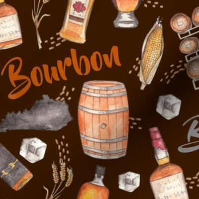 Large Scale Kentucky Bourbon Whiskey Scatter - Dark Background