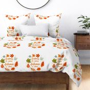 18x18 Pillow Sham Front Fat Quarter Size Makes 18" Square Cushion Leaves are Falling Autumn is Calling 