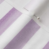 Large Scale Watercolor Stripes - Light Purple on White