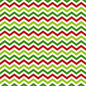 Large Scale Christmas Grouch Chevron Stripes Red Lime Green White