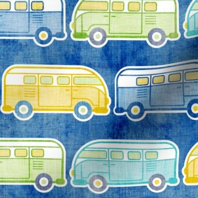 Vintage Van Medium- Vintage Cars- Boys- Novelty- Blue, Yellow and Green