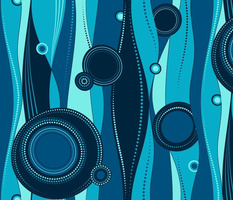 mystical inspiring waterways - blue waves - ocean fabric