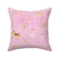 baby girl pink linen