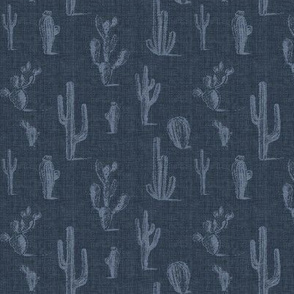 Small cacti - dark denim