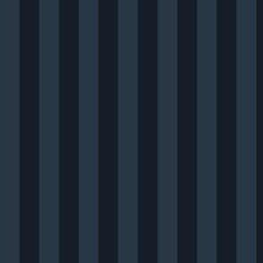 Vertical Awning Stripe Pattern - Medium Charcoal and Obsidian