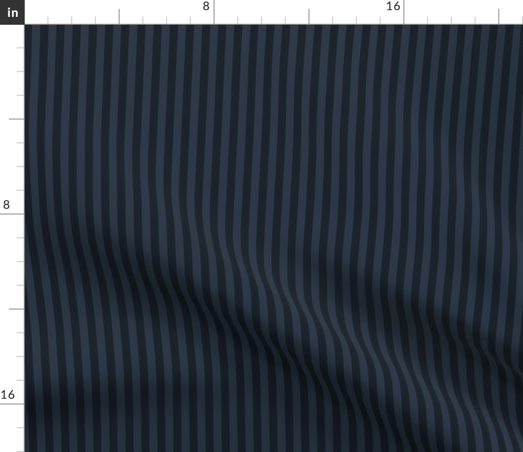 Vertical Bengal Stripe Pattern - Medium Charcoal and Obsidian