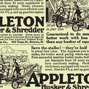 1915 Appleton Corn Husker and Shredder ad