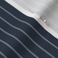 Vertical Pin Stripe Pattern - Medium Charcoal and Faded Denim