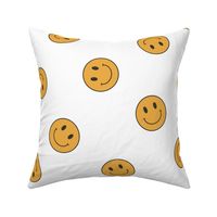 Retro Smiley Face on White - large scale