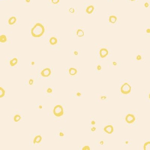 Bubbles Spots - large scale - Cream & yellow