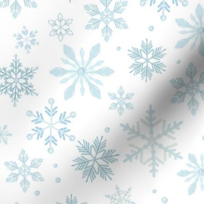 Blue Snowflakes Small Scale