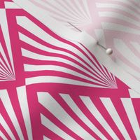 Neo Art Deco pink white fans Wallpaper