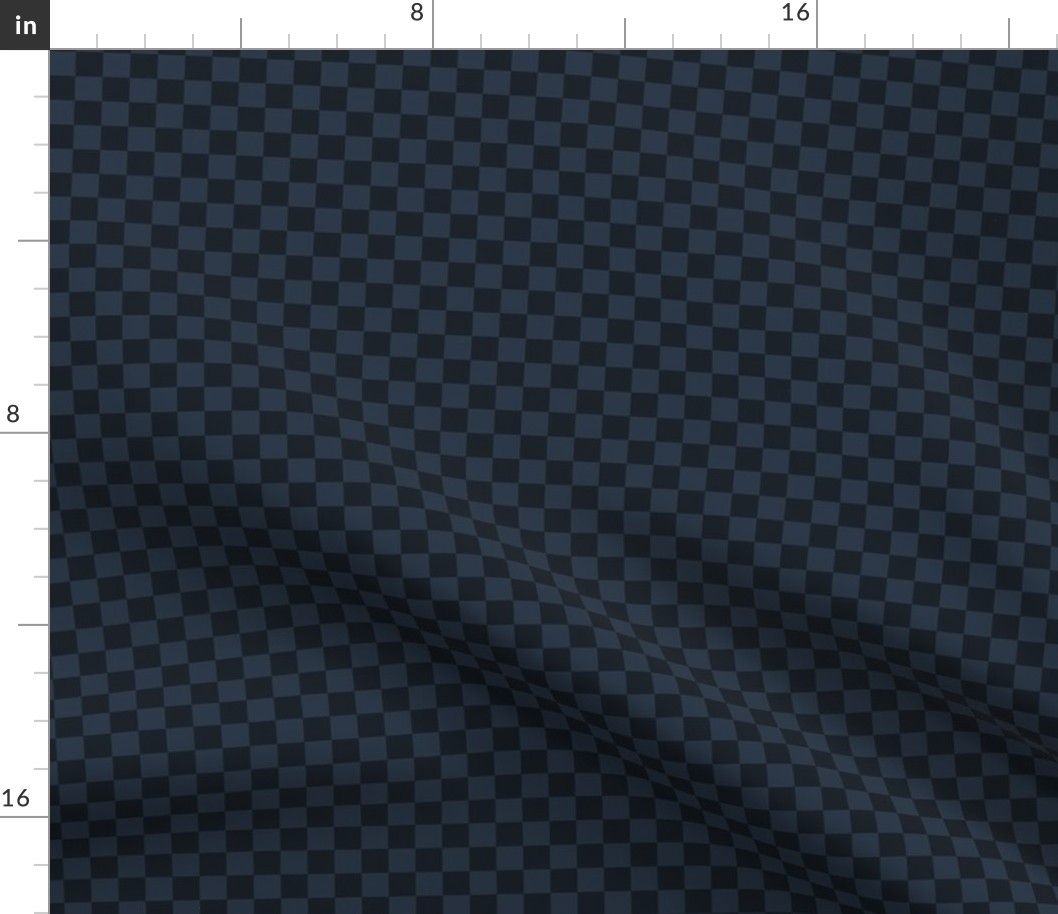 Checker Pattern - Medium Charcoal and Obsidian