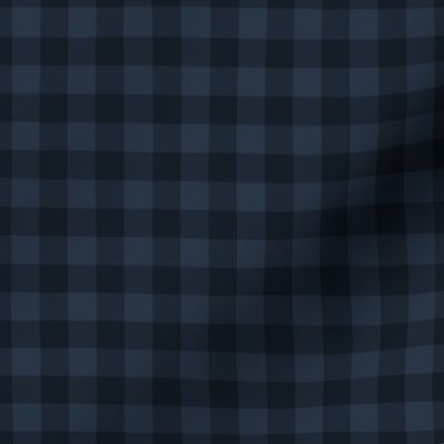 Gingham Pattern - Medium Charcoal and Obsidian