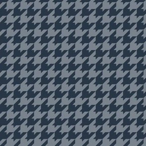 Houndstooth Pattern - Medium Charcoal and Faded Denim