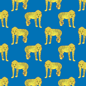 Wild Cheetahs! - ocean blue, medium 