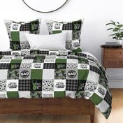 Hunting Dad//Green&Black - Wholecloth Cheater Quilt