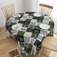 Hunting Dad//Green&Black - Wholecloth Cheater Quilt