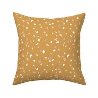 Terrazzo and leopard wild spots minimalist abstract boho design nursery marble texture in ochre blush gray