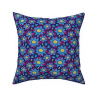 Blue Clematis on navy (small)