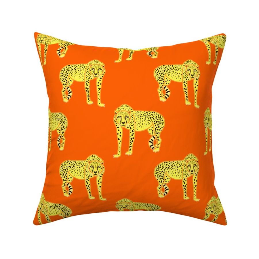 Wild Cheetahs! - tangerine orange, medium 