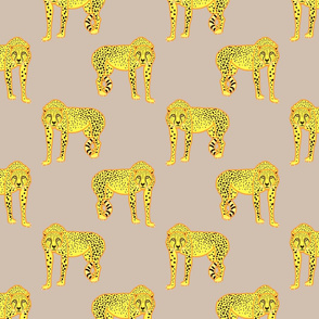 Wild Cheetahs! - greige taupe, medium 