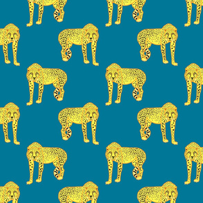 Wild Cheetahs! - teal blue, medium 