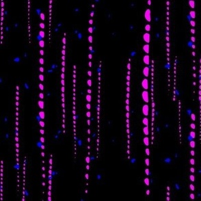 Purple neon raindrops dots