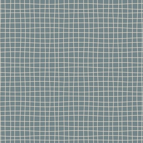 Messy lines - beige over dark blue