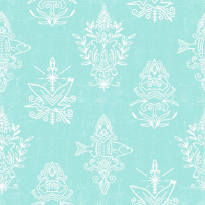 Boho nautical motifs- crystal blue a