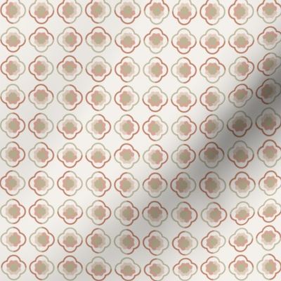 quatrefoil tiles in muted terracotta by rysunki_malunki