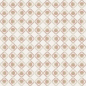 quatrefoil tiles in muted terracotta by rysunki_malunki