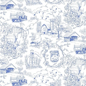 Country Living Blue Large Scale