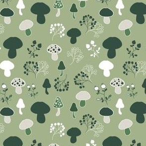Light GreenForest with mushrooms
