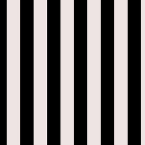 Small Black and Oyster White Cabana Beach Vertical Stripe