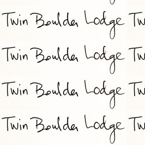 twin boulder lodge on white