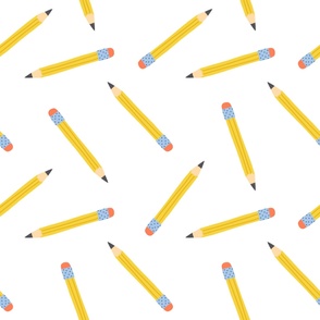 Yellow pencil - large pattern design