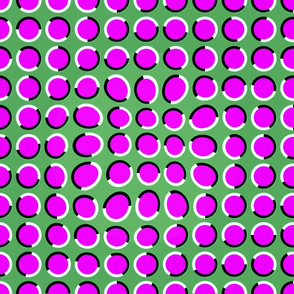 Circles Pink on olive