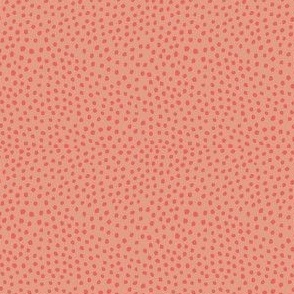 organic mini dot in coral and deep pink