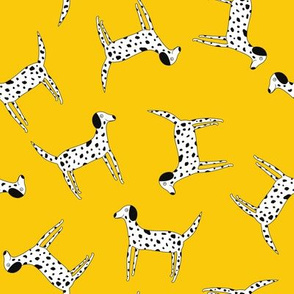 Dalmations on Yellow