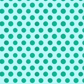 teal on light blue textured polka dot