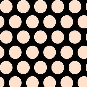 Windowsill Dots - Pink on Black Large