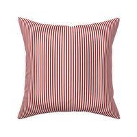 Small Vertical Bengal Stripe Pattern - Ladybird Red and White