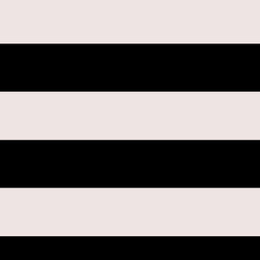 Black and Oyster White Cabana Beach Horizontal Stripe