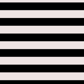 Small Black and Oyster White Cabana Beach Horizontal Stripe