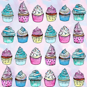 Frosted Cupcakes, Pastel